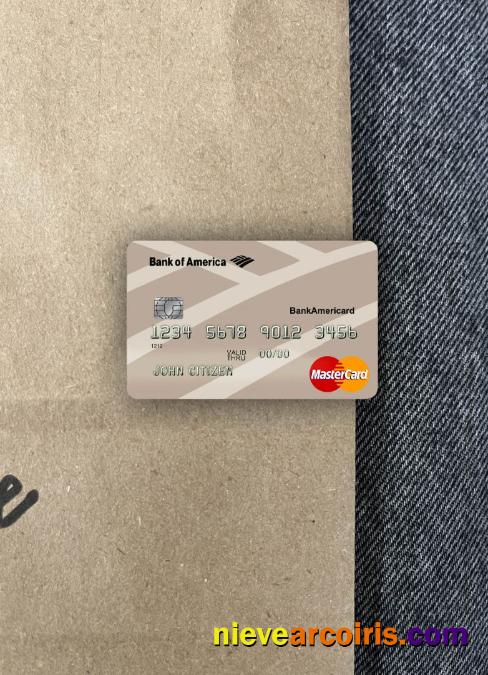 USA Bank of America bank mastercard photolook